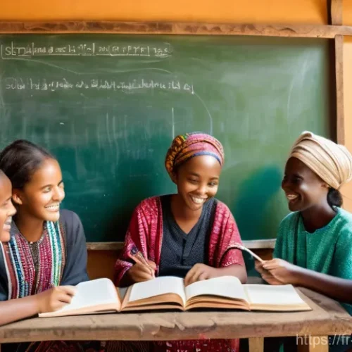 스와힐리어 명사 분류 체계 - **Prompt 1: Cultural Immersion in Swahili Learning**
    "A vibrant, wide-angle shot of a diverse gr...